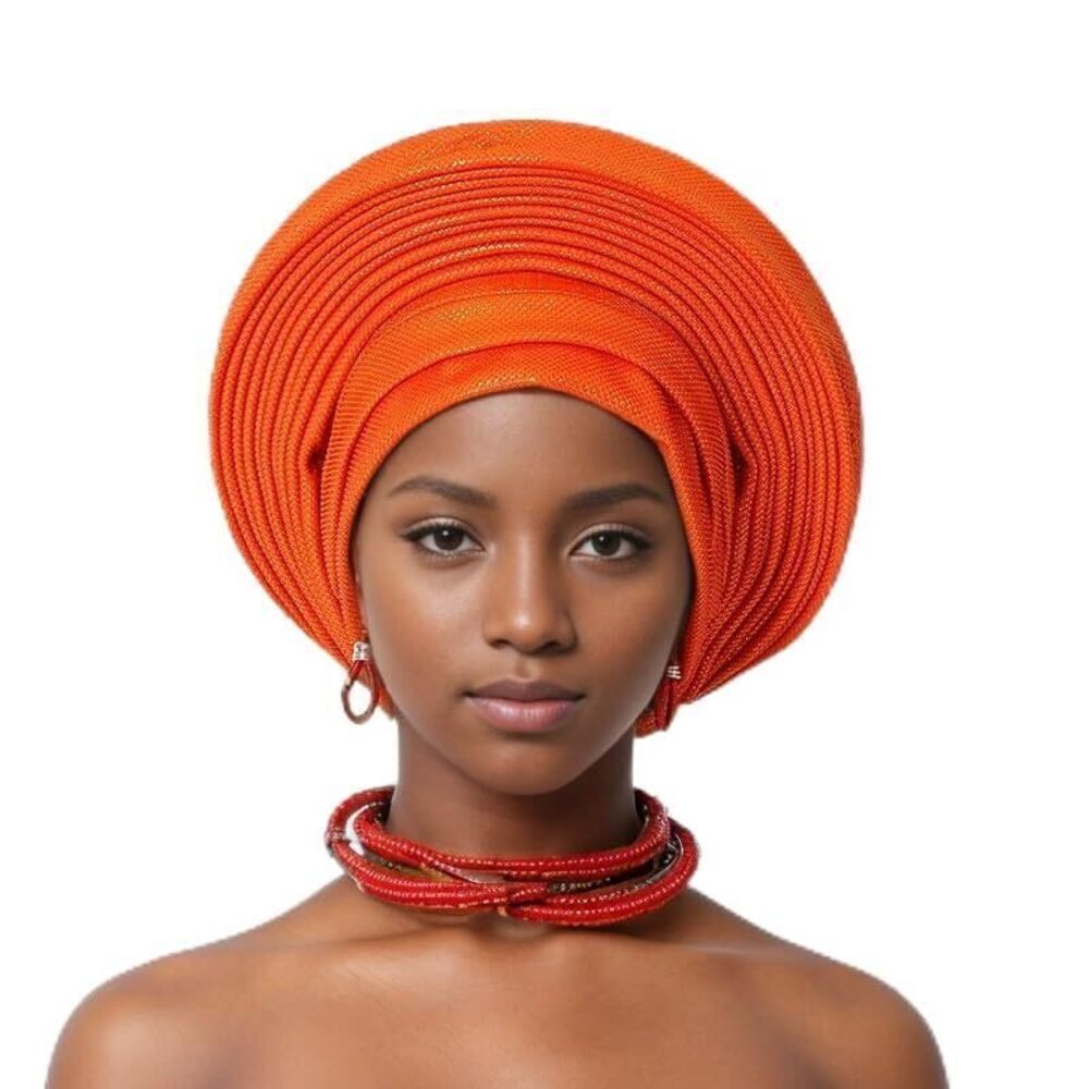 7731 Nigeria Head Ties Wedding Party Headgear Elegant African Headtie